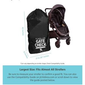Compact Stroller Gate Check Bag - black